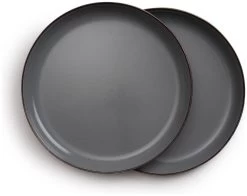 Barebones Emaille Plate 2 Pieces Slate Grey