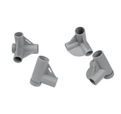 Defa Eckstücke Einstellbar 4 St Grey