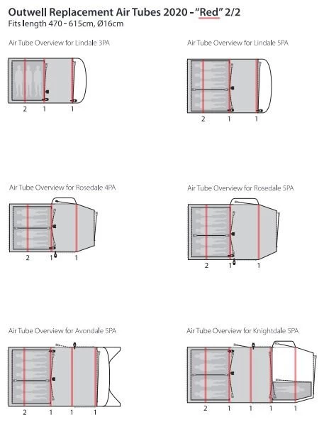 Outwell Air Repair Tube - Red – Bild 4