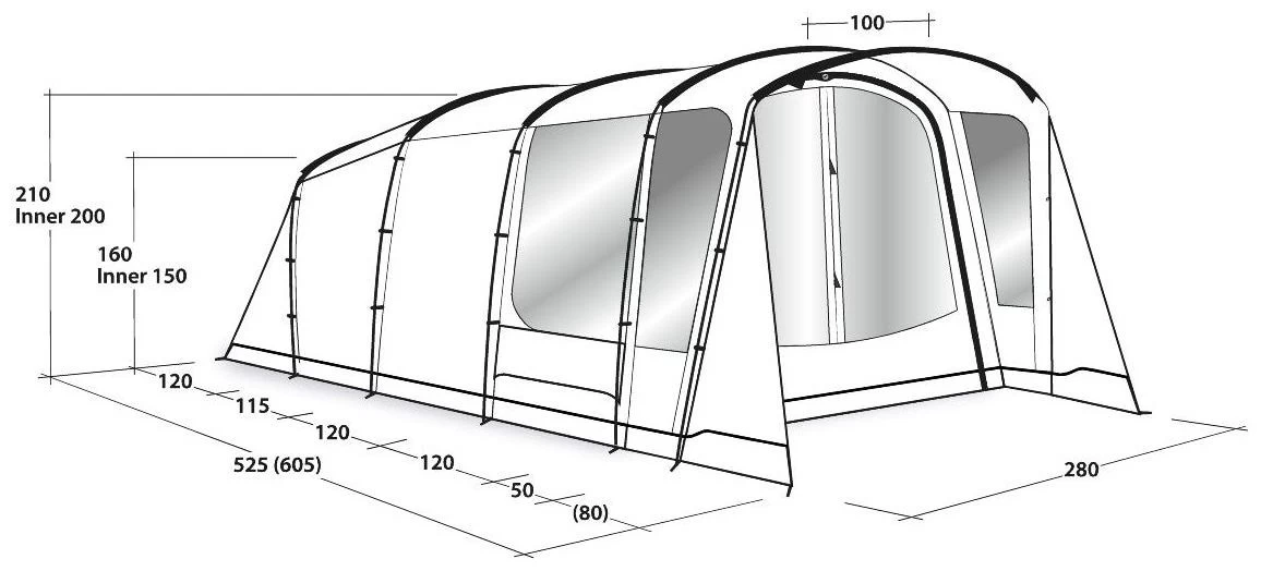 Outwell Greenwood 4 Dark Leaf – Bild 3