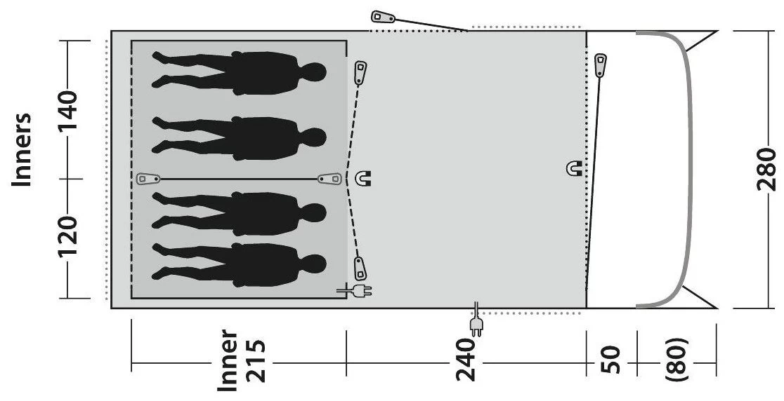 Outwell Greenwood 4 Dark Leaf – Bild 4