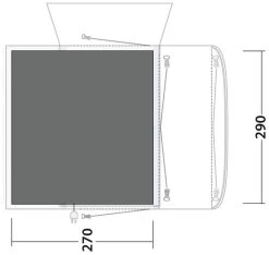 Outwell Jonesville 290 Footprint Black-Grey