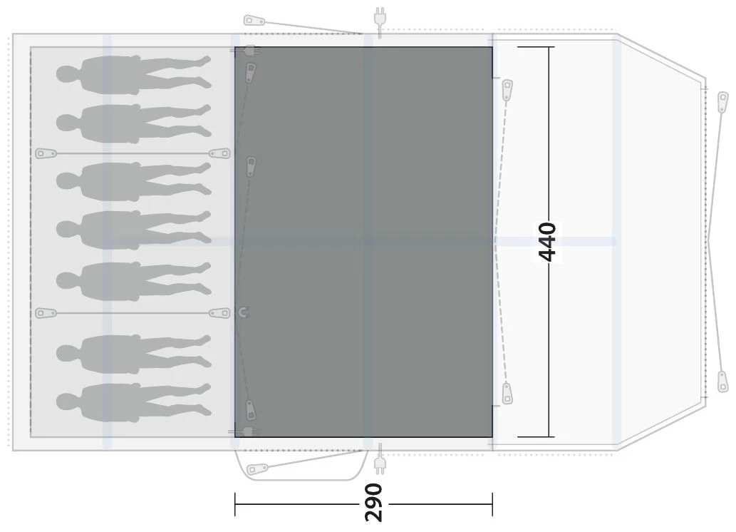 Outwell Knoxville 7SA Flat Woven Carpet Black-Grey – Bild 4