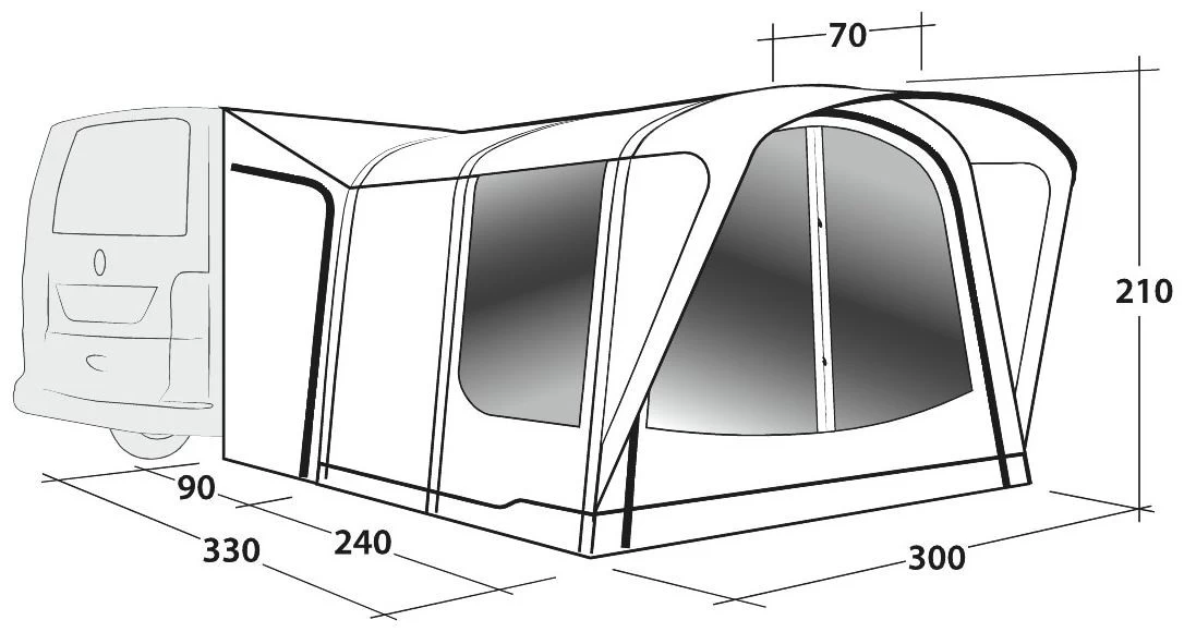 Outwell Newburg 240 Air Black-Grey – Bild 6