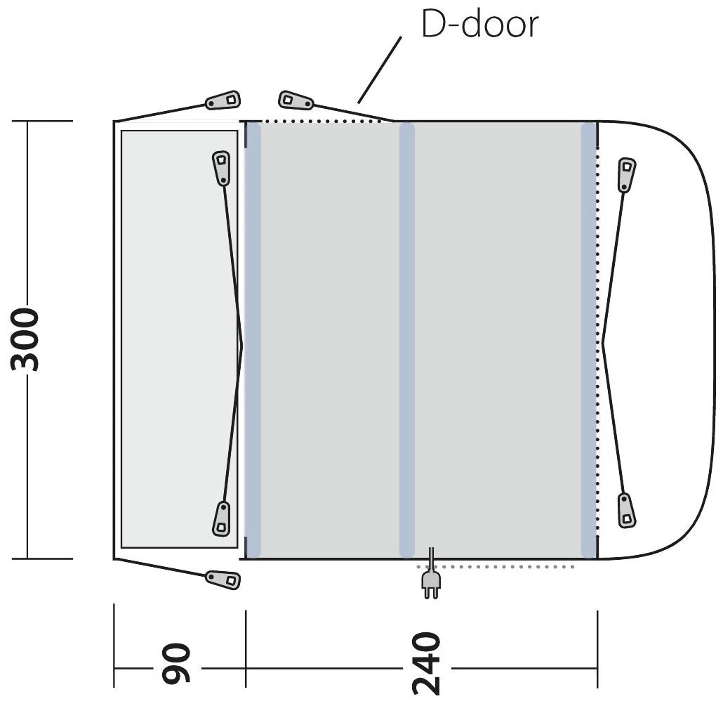 Outwell Newburg 240 Air Tall Black-Grey – Bild 3