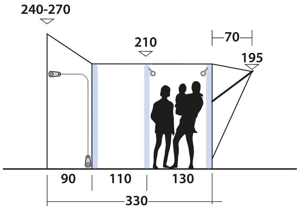 Outwell Newburg 240 Air Tall Black-Grey – Bild 5