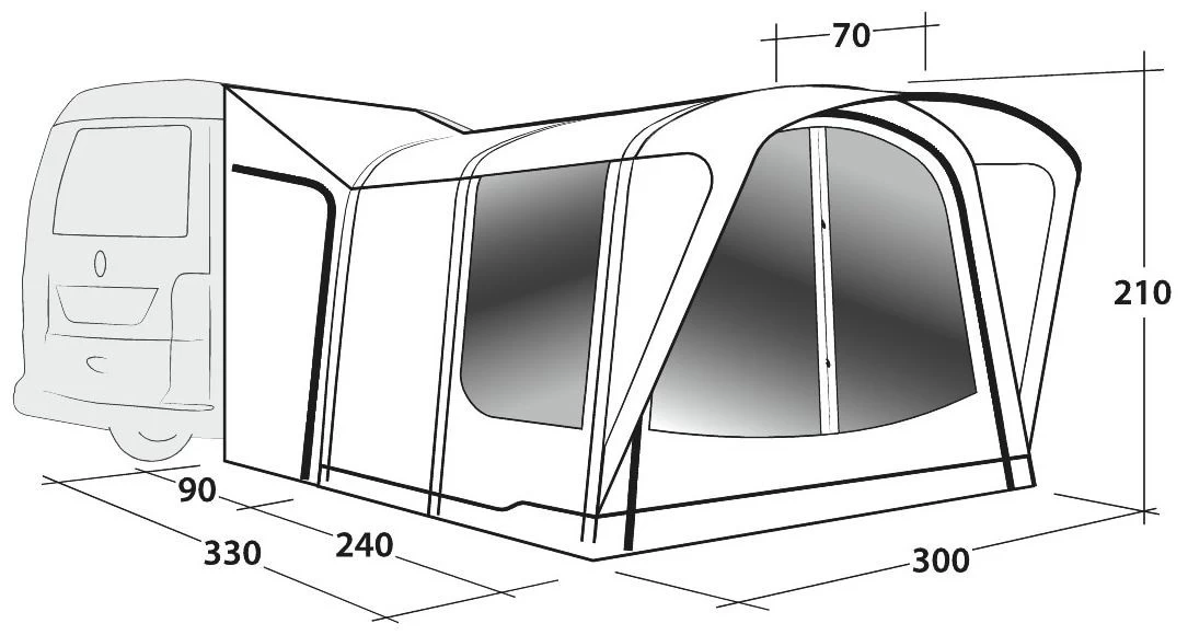 Outwell Newburg 240 Air Tall Package Deal Black-Grey – Bild 6