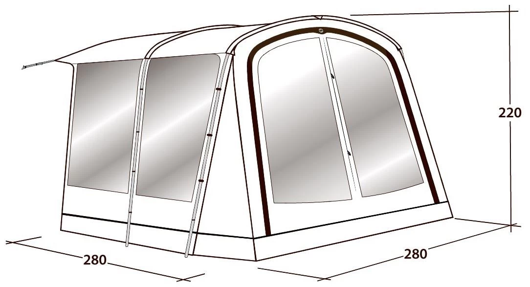 Outwell Universal Markise Size 1 Black-Grey – Bild 3