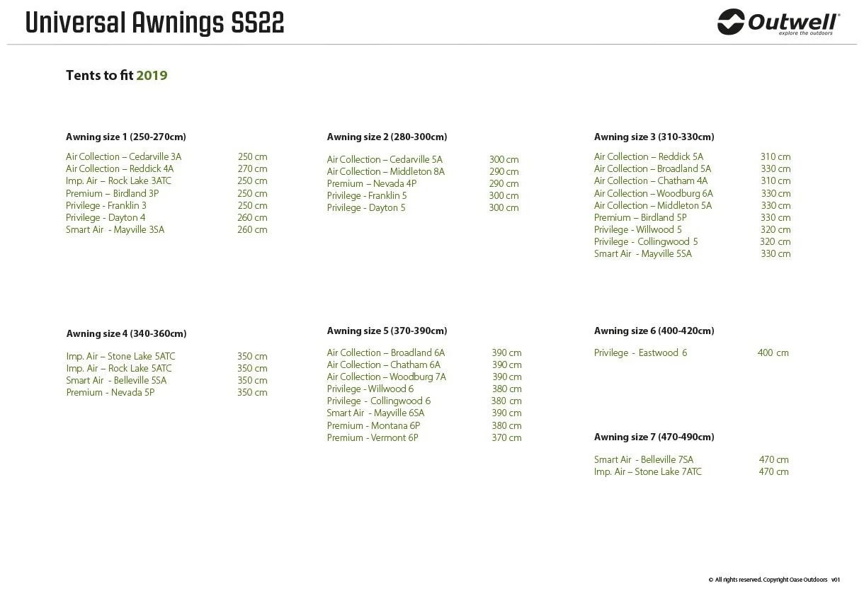 Outwell Universal Markise Size 1 Black-Grey – Bild 9
