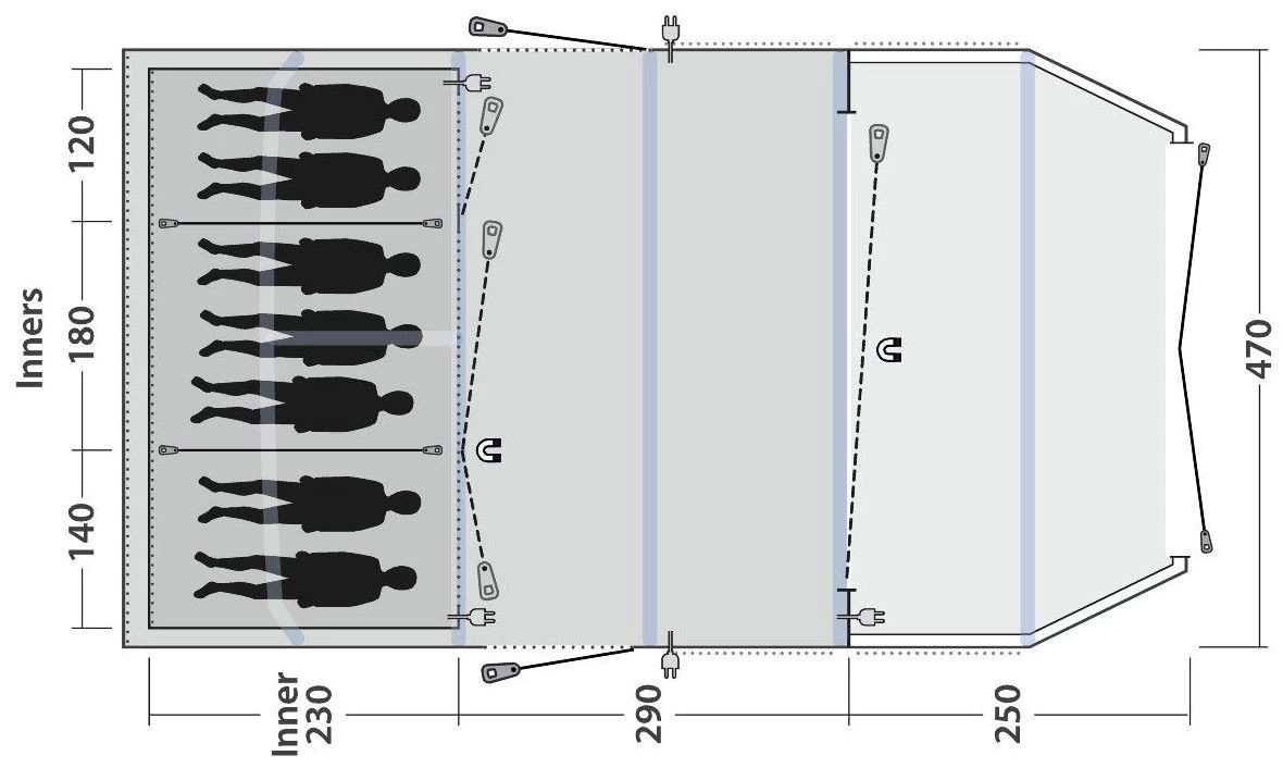 Outwell Wood Lake 7ATC Navy Night – Bild 4